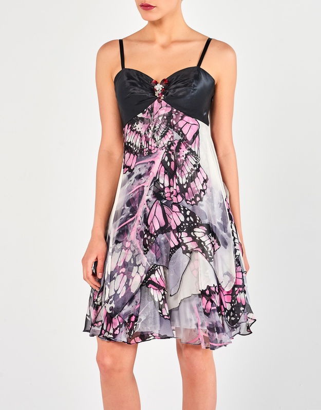 LUCINDA - Φόρεμα κοντό εμπριμέ