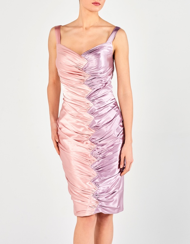KELSEY - Φόρεμα κοκτέιλ κοντό σατέν