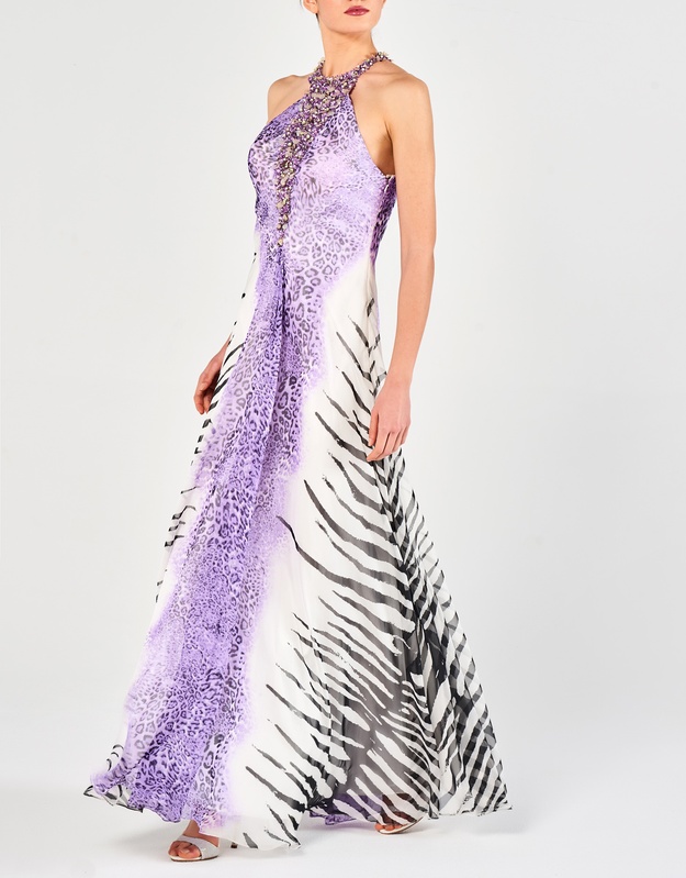 ANNABELLE - Φόρεμα μακρύ εμπριμέ βραδινό