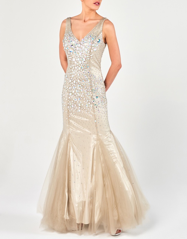 LORNA - Φόρεμα μακρύ ολοκέντητο βραδινό