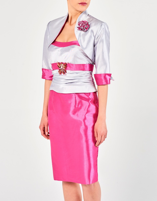 ANGELINE - Φόρεμα κλασικό με ζακετάκι