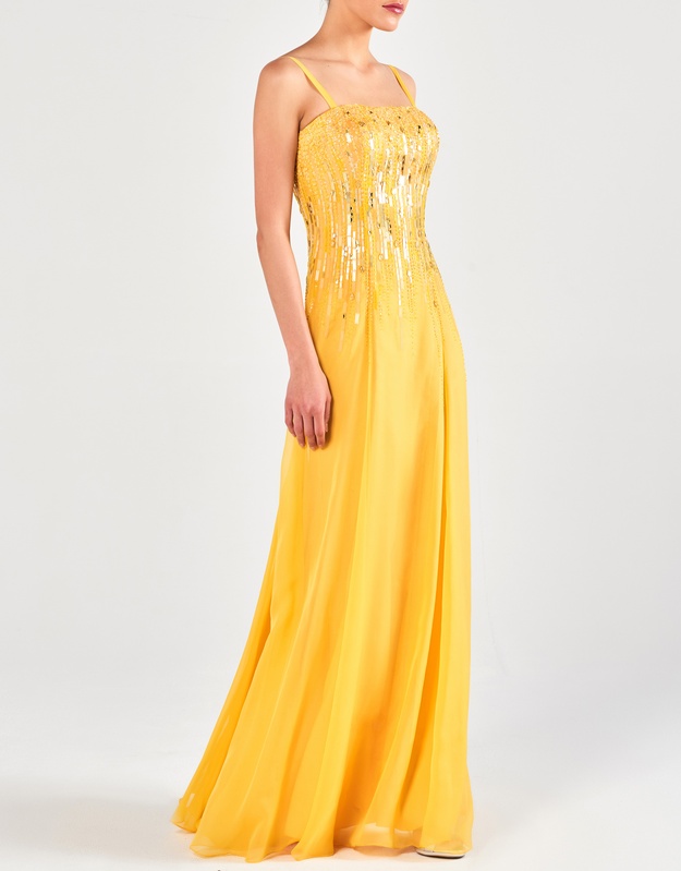 MATTIE - Φόρεμα μακρύ κεντημένο βραδινό