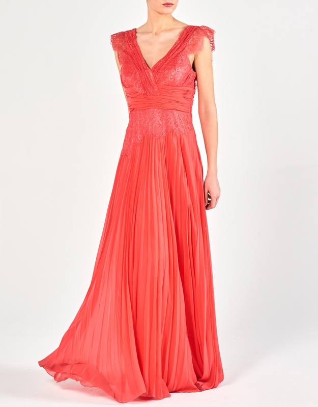 PRISCILLA - Φόρεμα μακρύ πλισσέ βραδινό