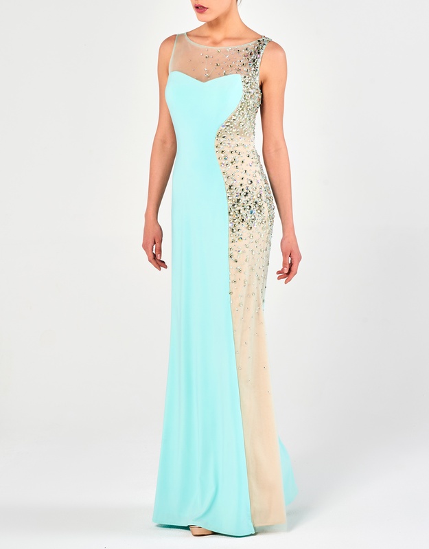 ADRIENNE - Φόρεμα μακρύ με κέντημα βραδινό