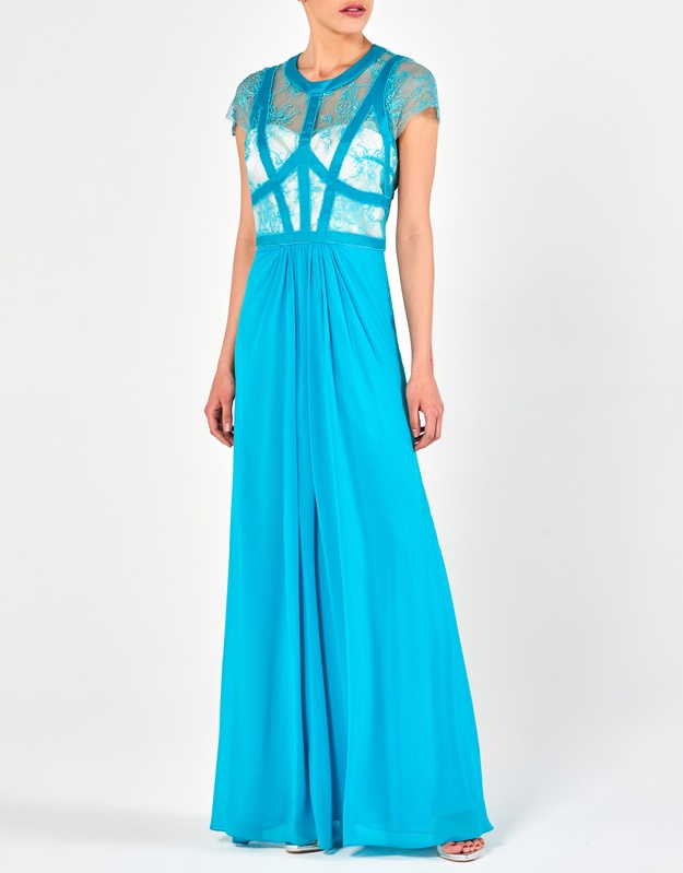 VICTORIA - Φόρεμα βραδινό μακρύ με δαντέλα