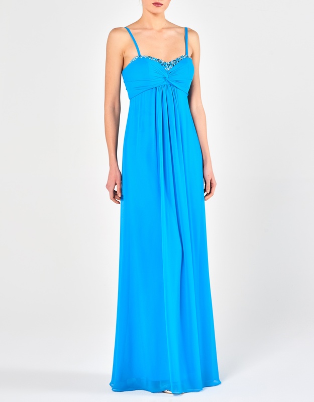 LADONNA - Φόρεμα μακρύ με κέντημα βραδινό