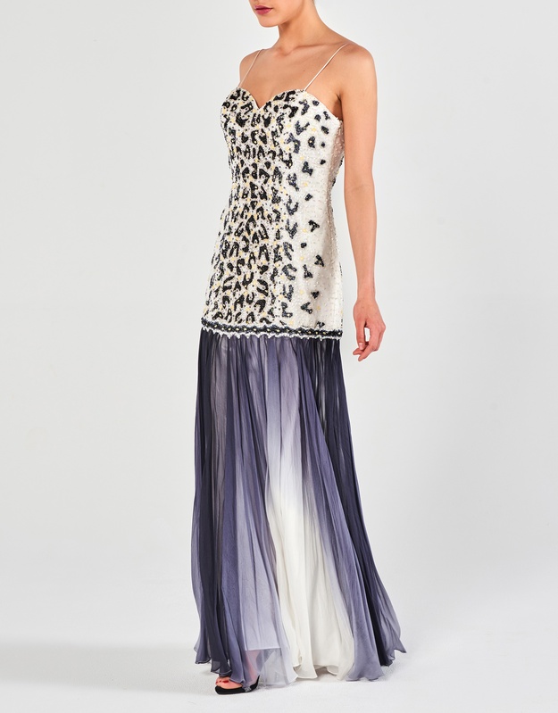 ELAINE - Φόρεμα βραδινό ολοκέντητο