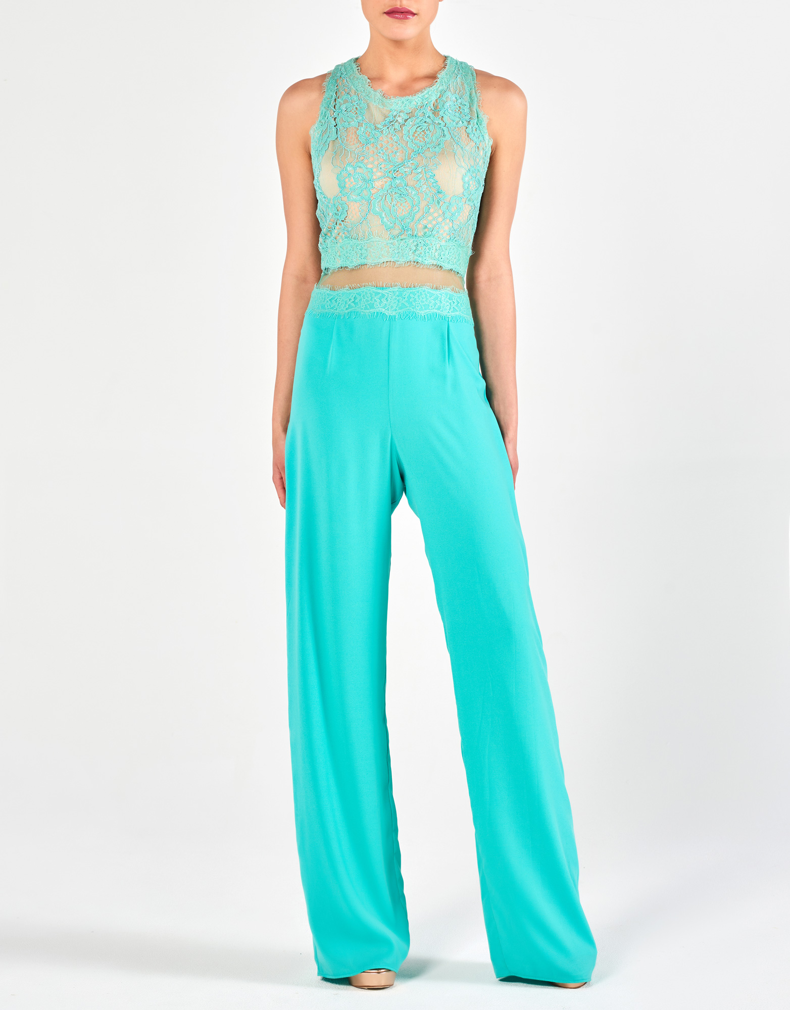 FAYE - Ολόσωμη φόρμα με δαντέλα βραδινή