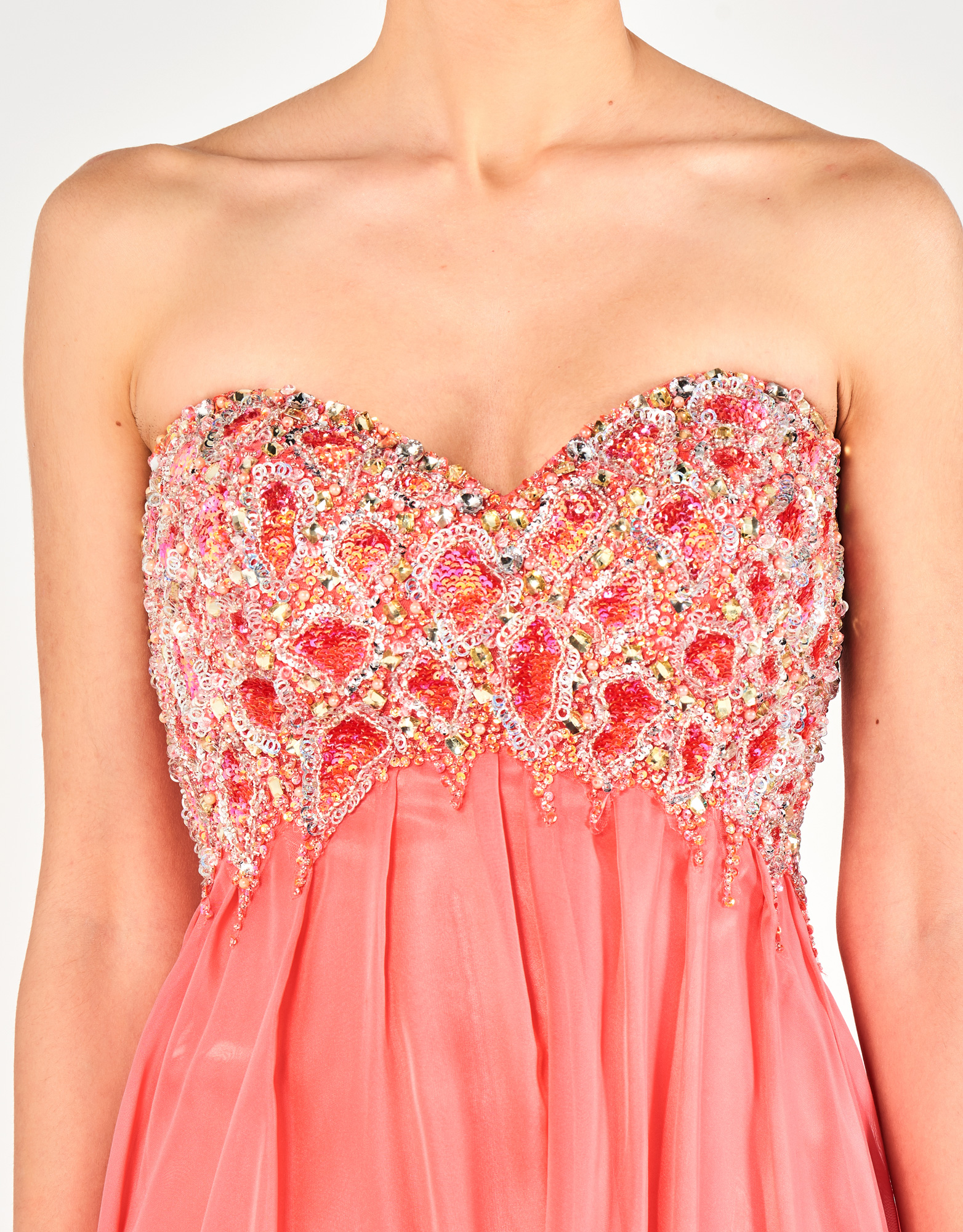 MYRA - Φόρεμα μακρύ με κέντημα βραδινό