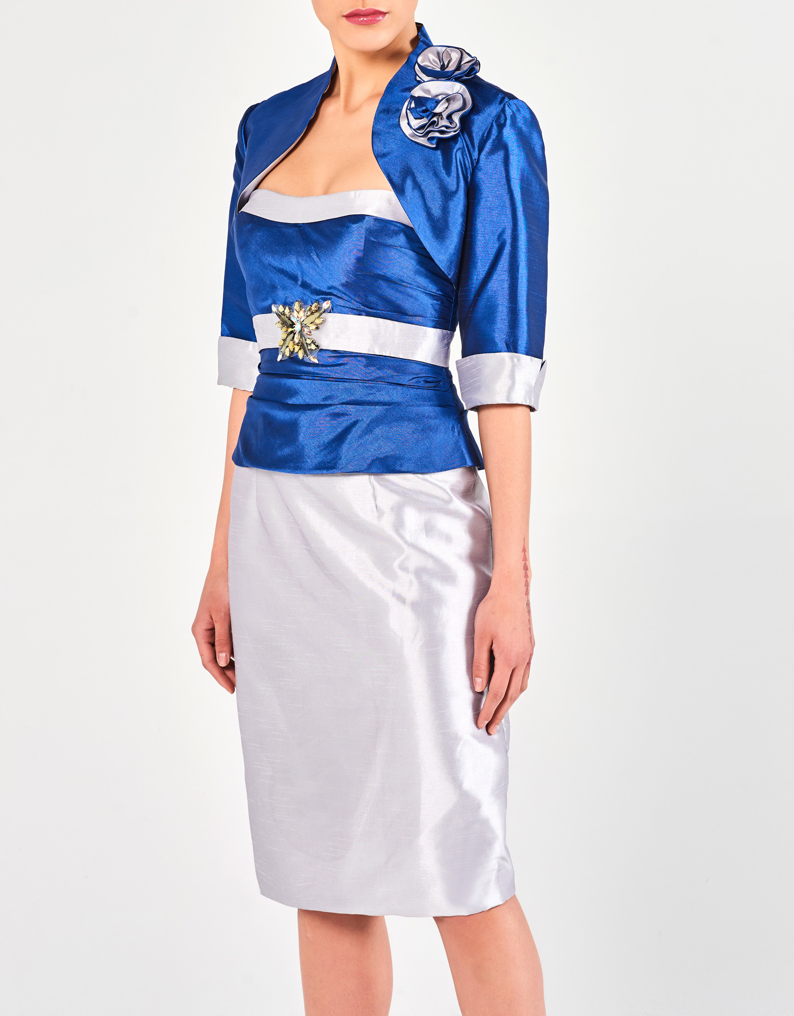 ANGELINE - Φόρεμα κλασικό με ζακετάκι