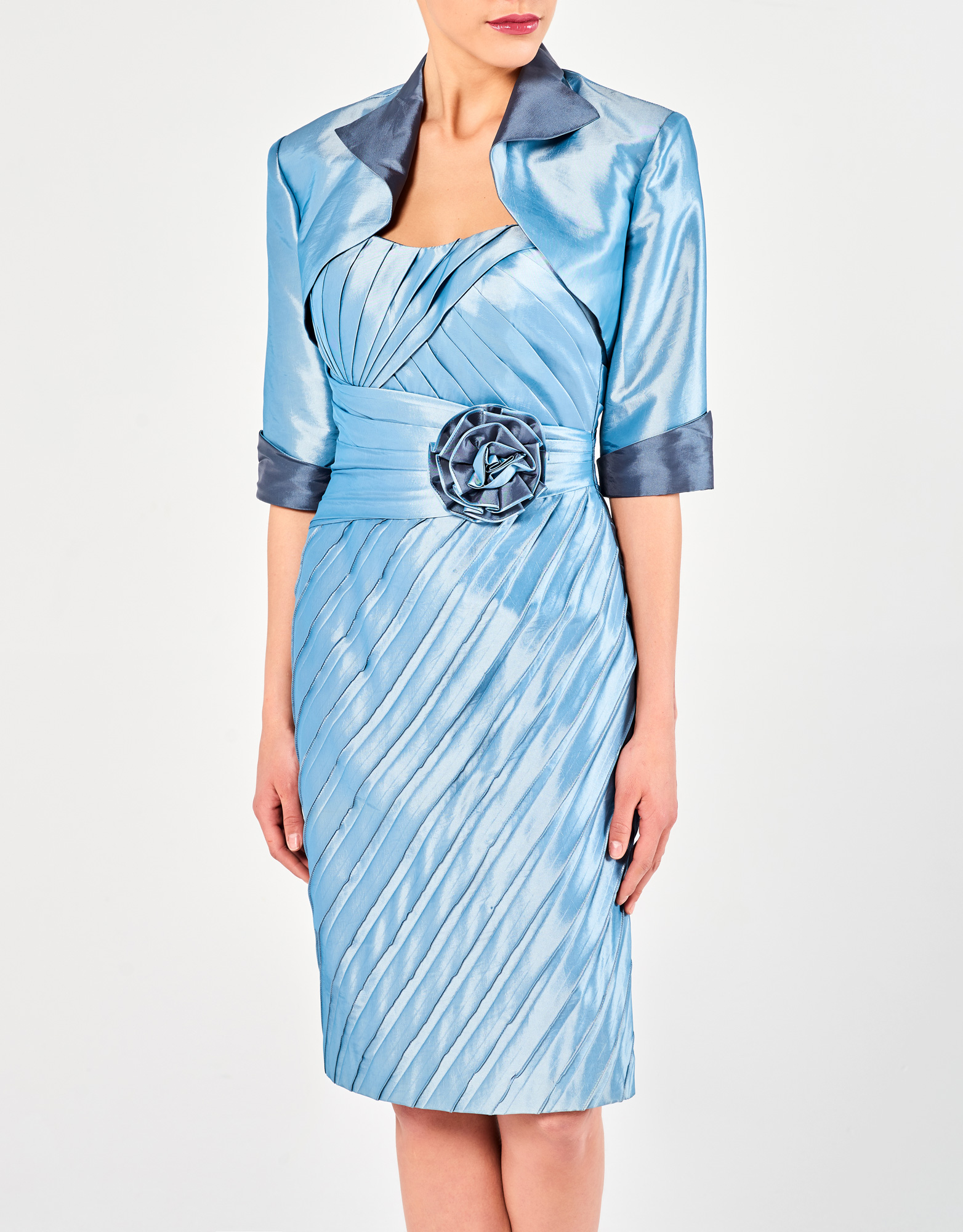 CORINNE - Φόρεμα κλασσικό κοντό με ζακετάκι