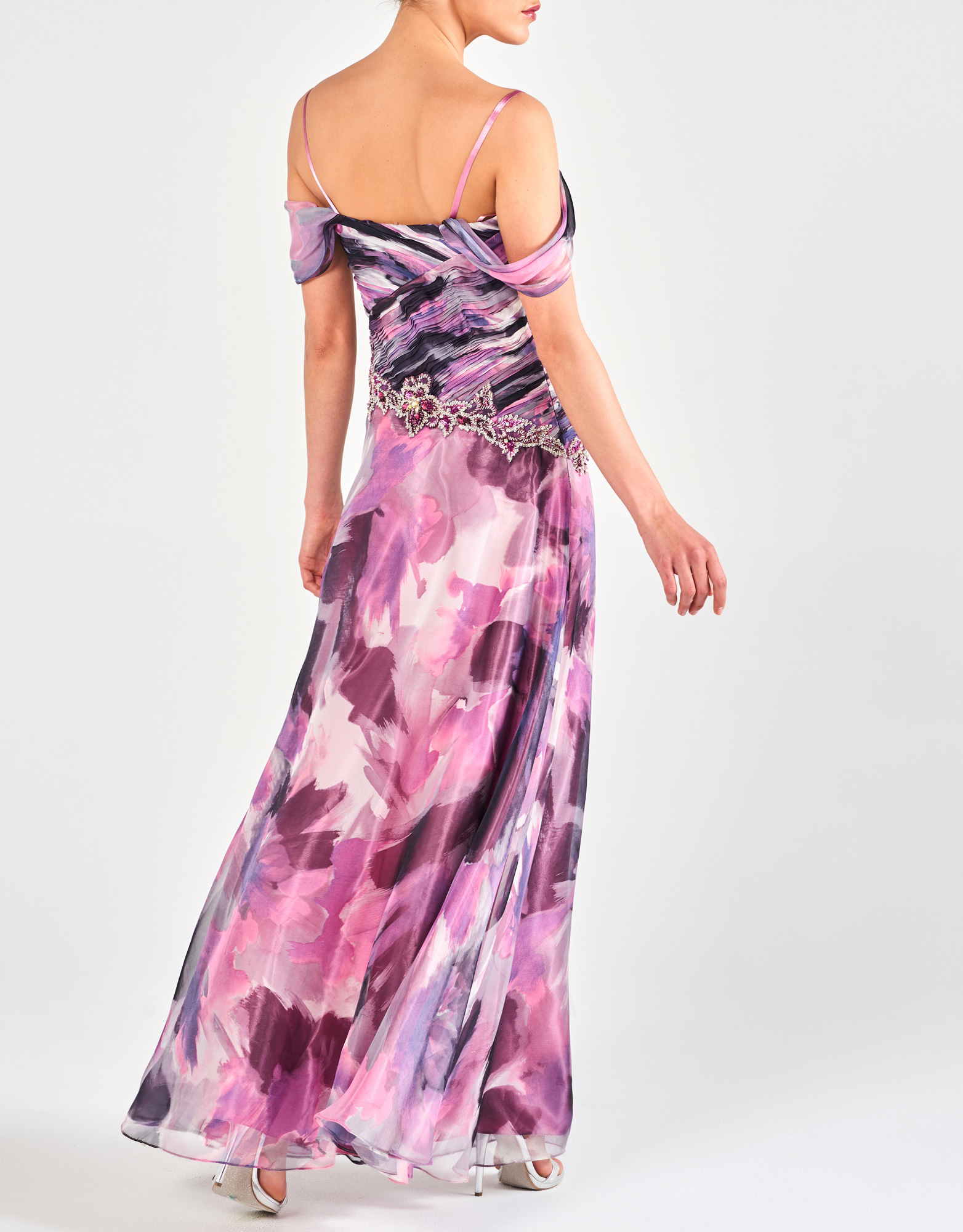 ESTELLE - Φόρεμα κλασσικό μακρύ εμπριμέ