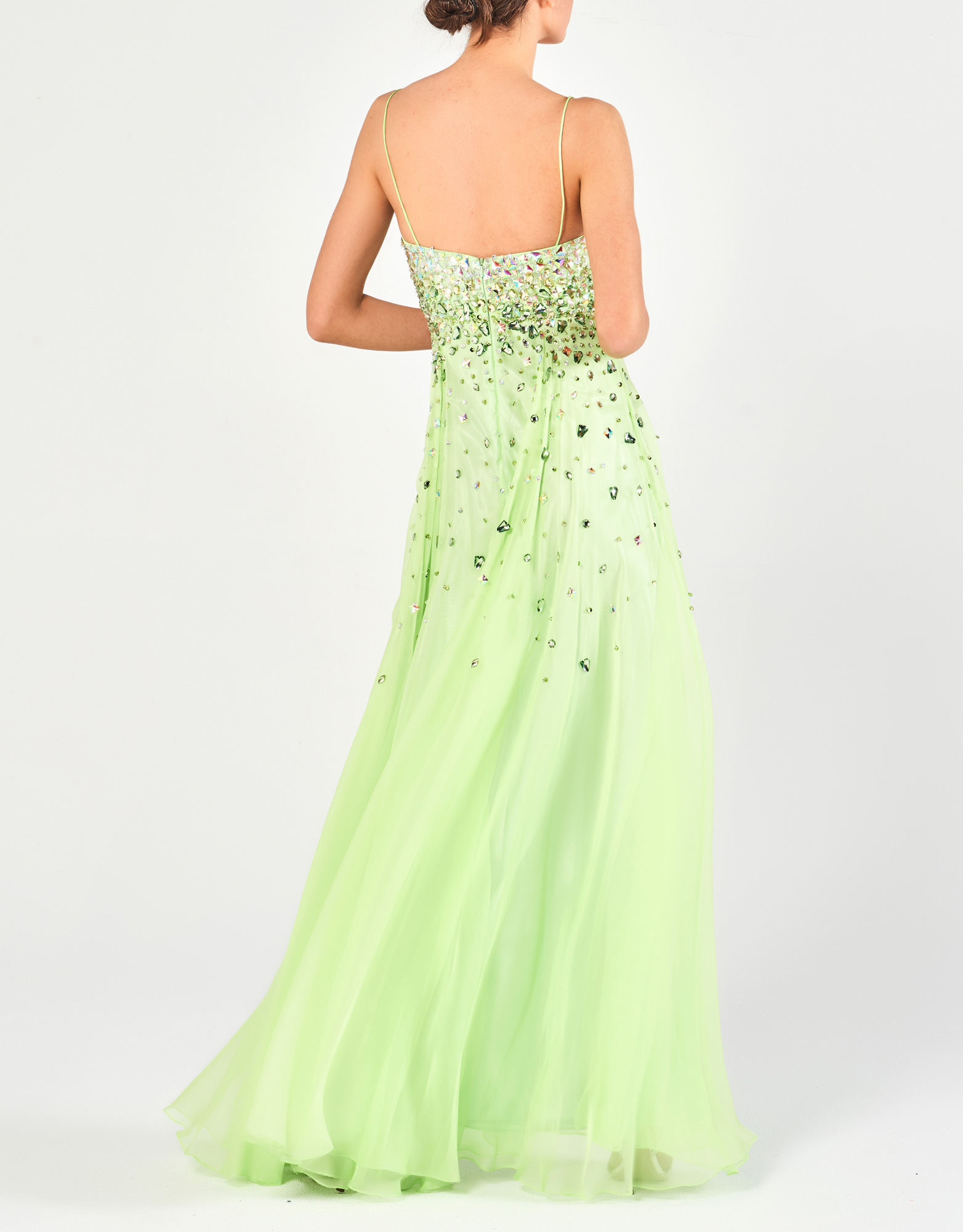 CELIA - Φόρεμα μακρύ στράπλες με κέντημα βραδινό