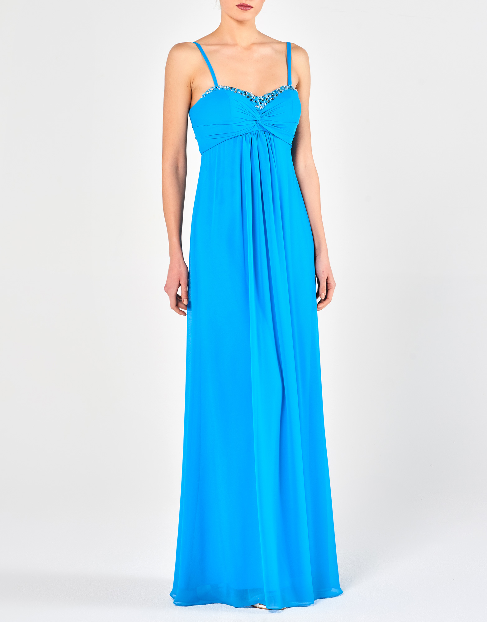 LADONNA - Φόρεμα μακρύ με κέντημα βραδινό