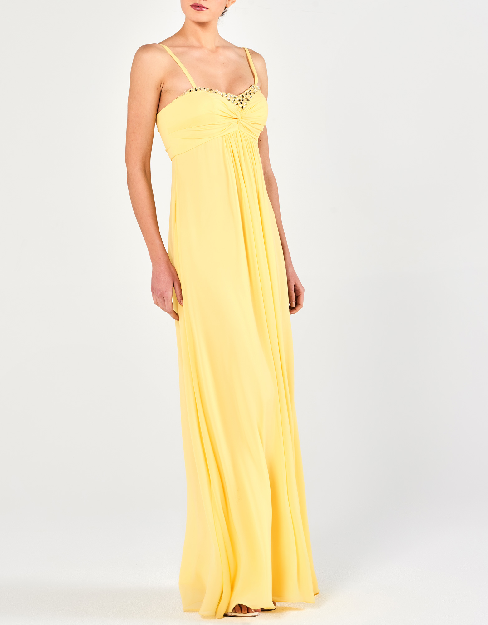 LADONNA - Φόρεμα μακρύ με κέντημα βραδινό