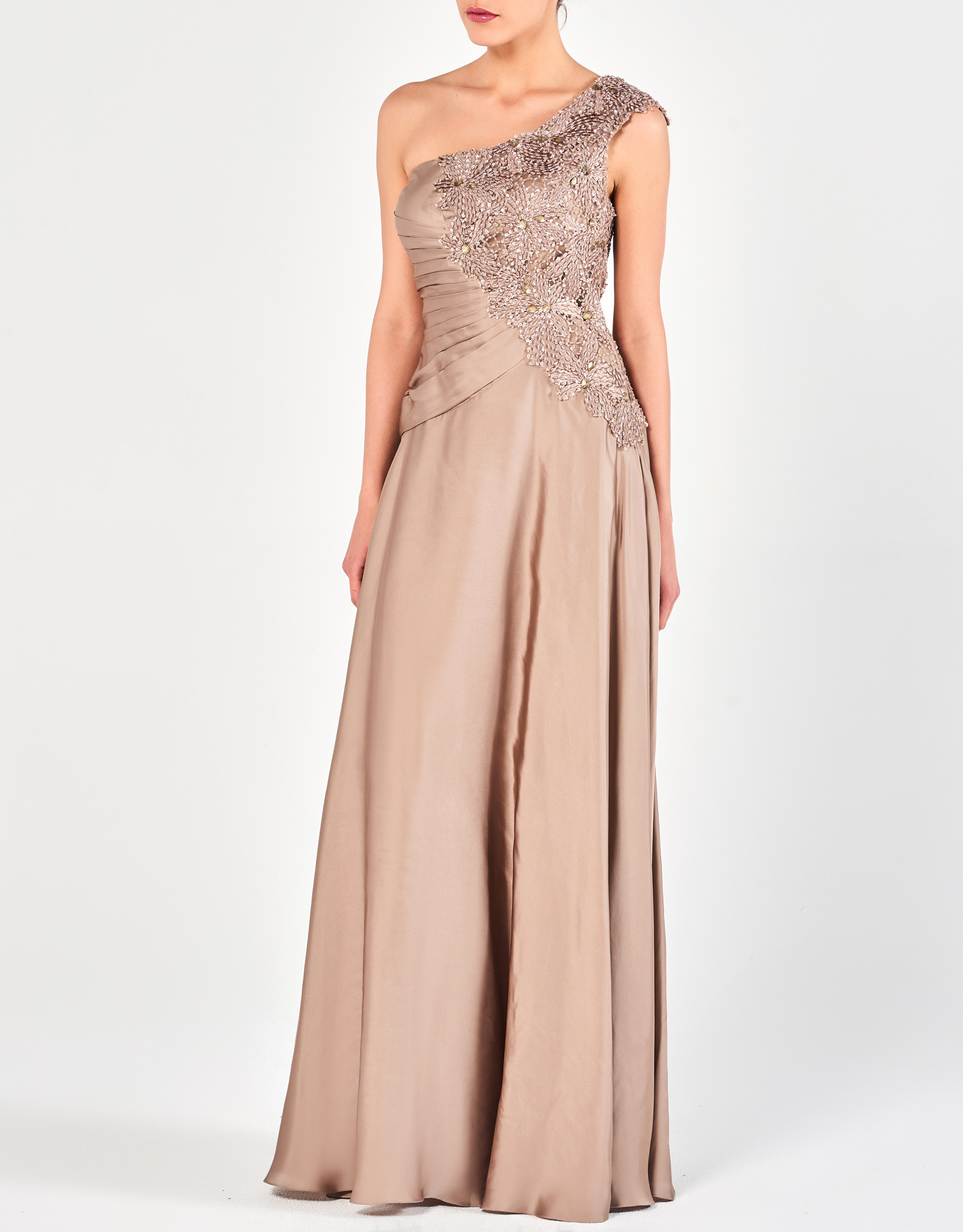 JUSTINE - Φόρεμα μακρύ βραδινό με έναν ώμο