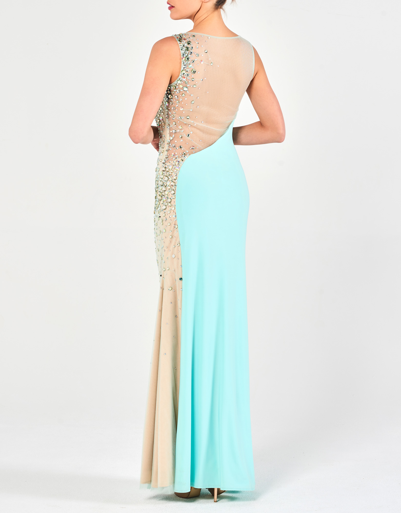 ADRIENNE - Φόρεμα μακρύ με κέντημα βραδινό