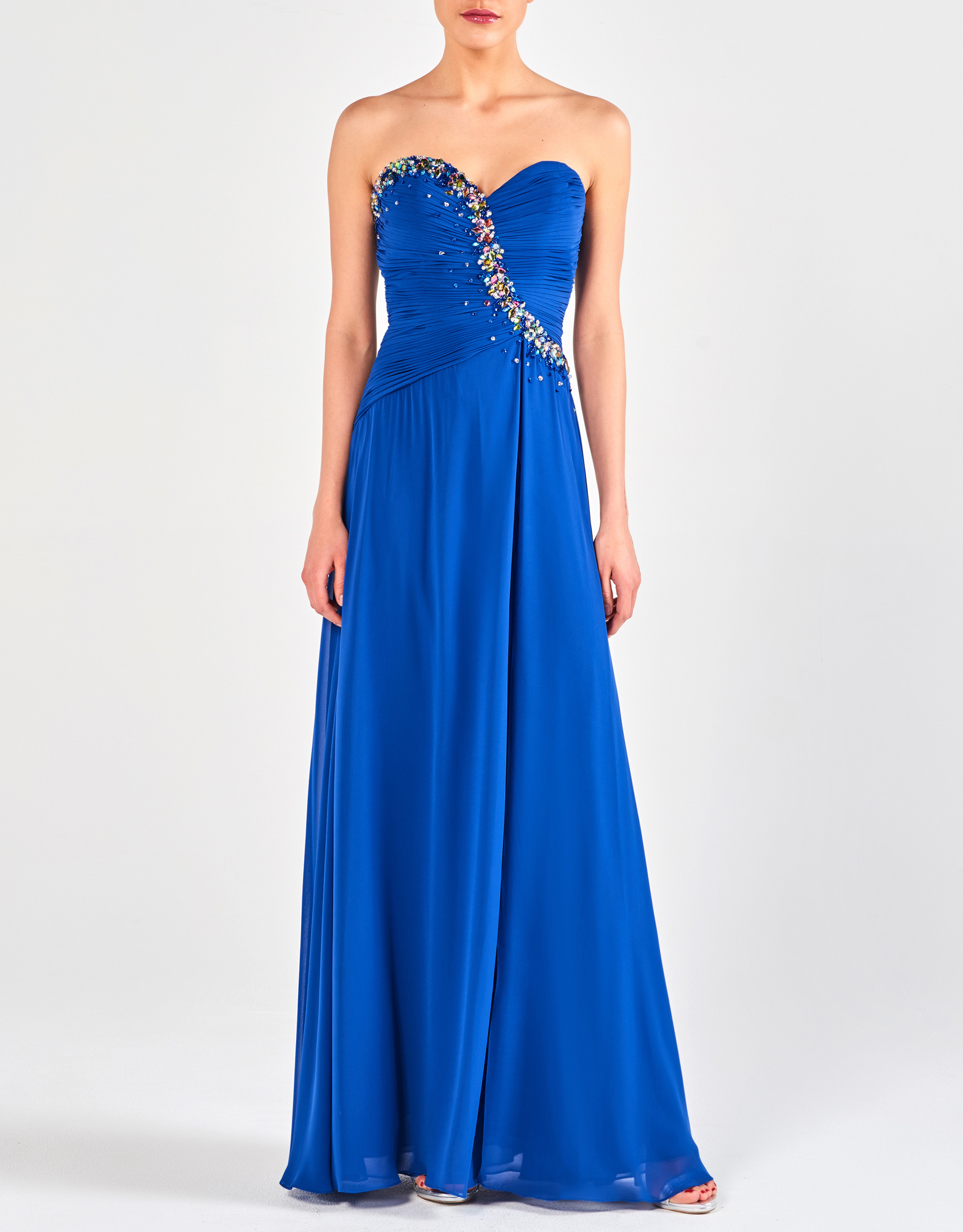 DIANNE - Φόρεμα μακρύ βραδινό με κέντημα