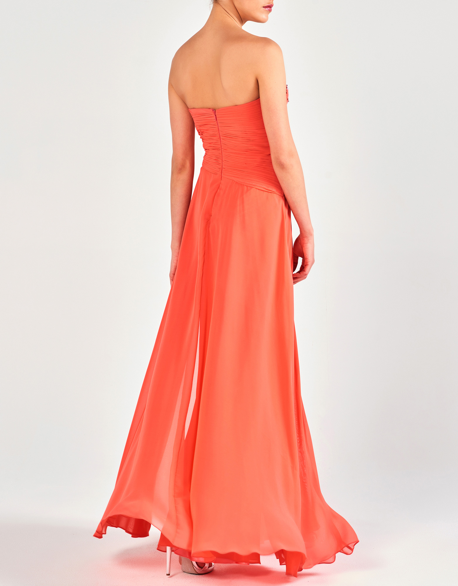 DIANNE - Φόρεμα μακρύ βραδινό με κέντημα