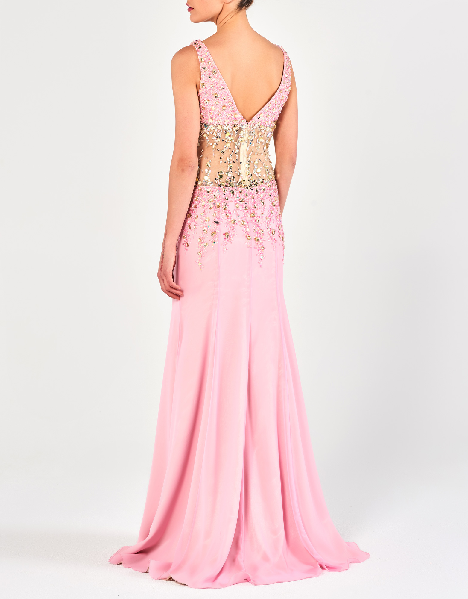 BEATRIZ - Φόρεμα βραδινό μακρύ κεντημένο