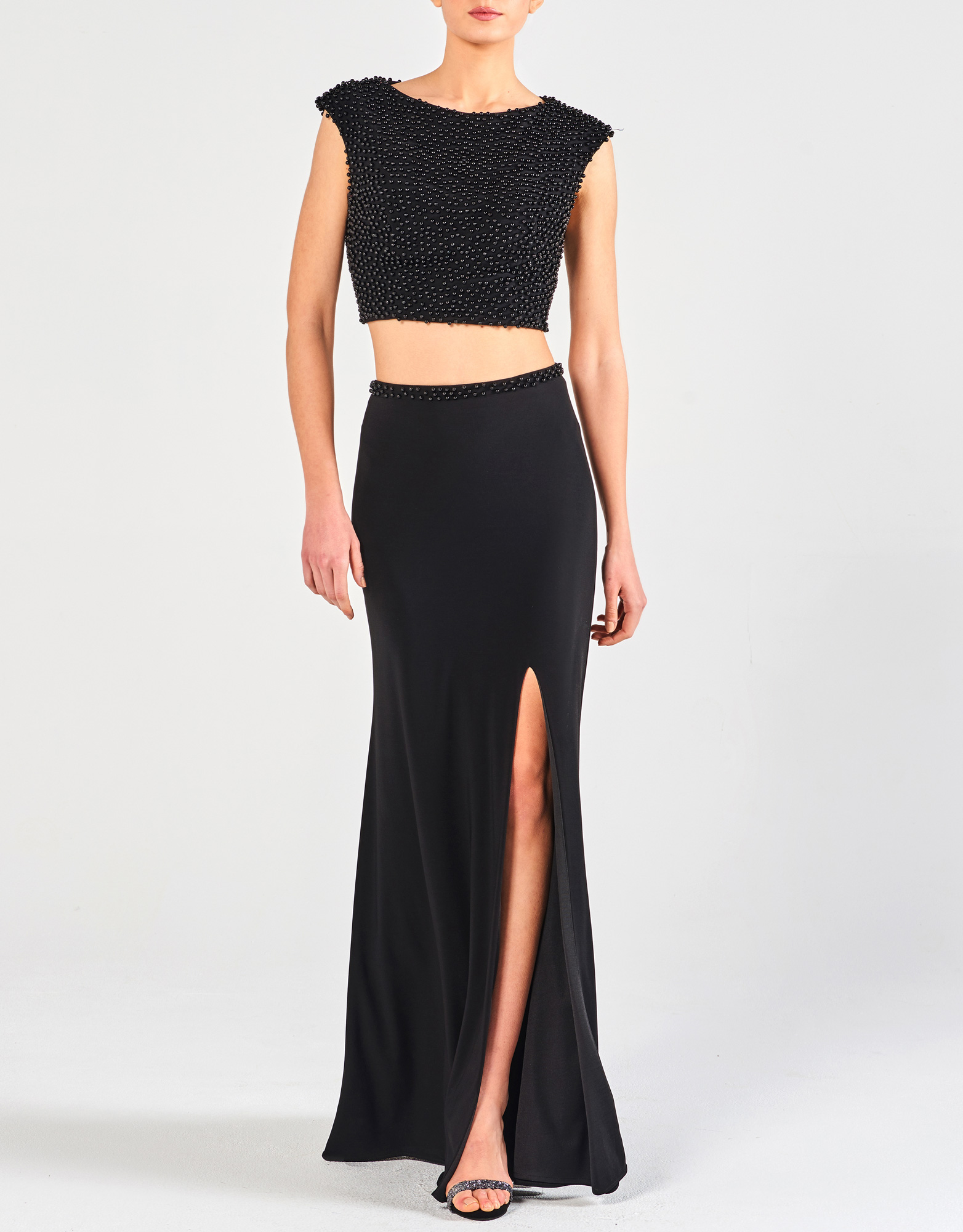 MARJORIE - Φούστα μακριά με τοπ κεντημένο βραδινό