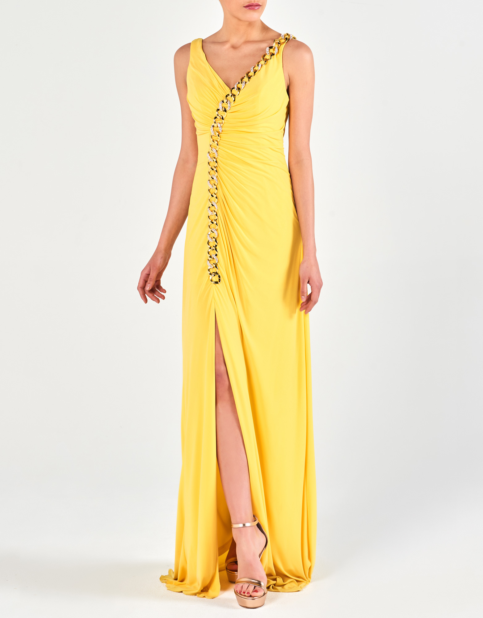 BECKY - Φόρεμα βραδινό μακρύ με αλυσίδα