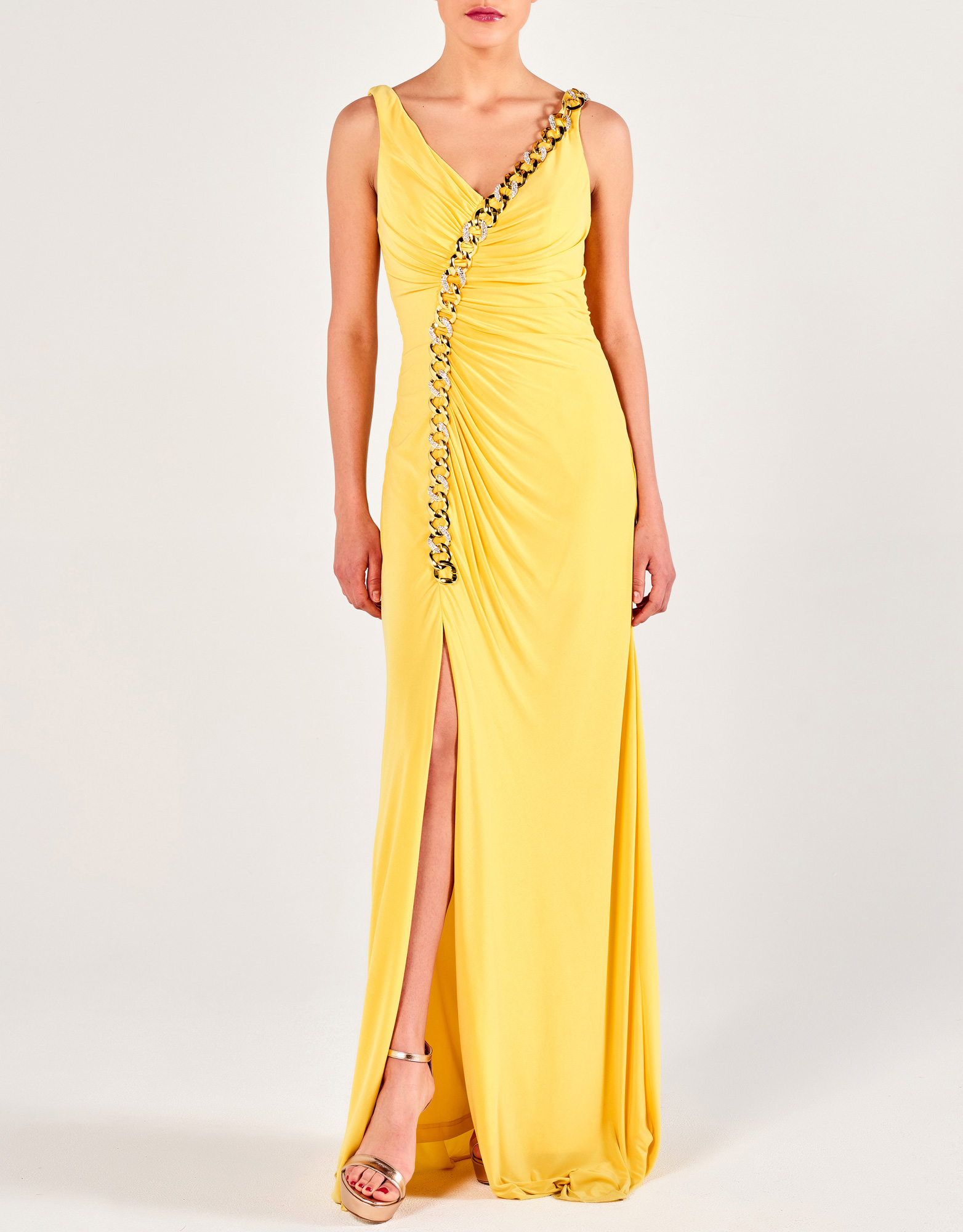 BECKY - Φόρεμα βραδινό μακρύ με αλυσίδα