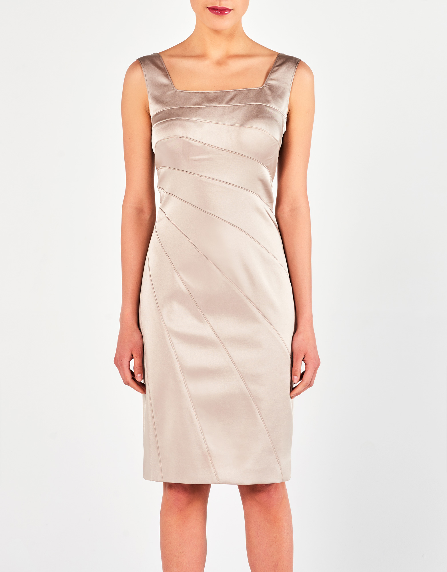 EUNICE - Φόρεμα κοντό σατέν κοκτέιλ