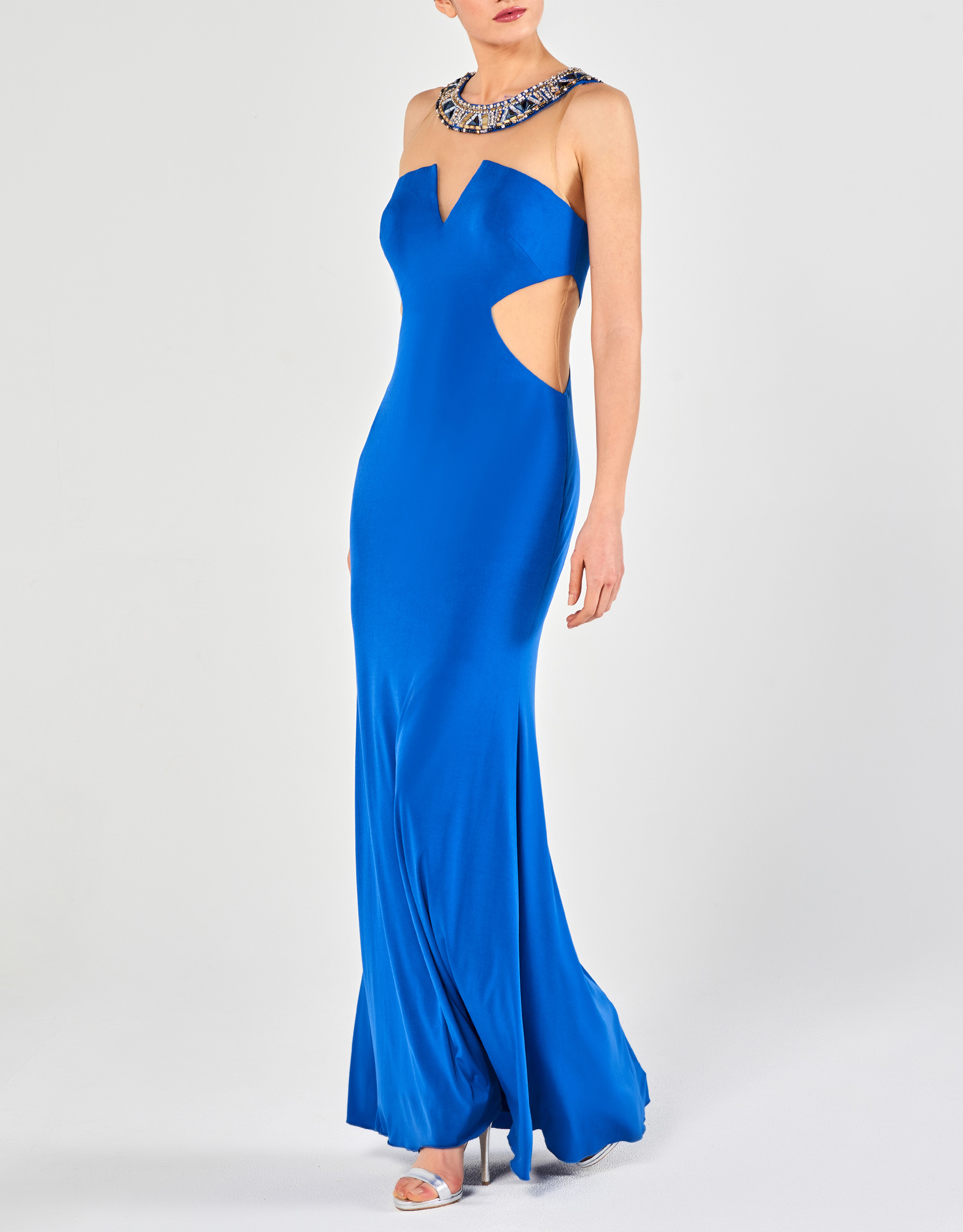 CHRISTY - Φόρεμα βραδινό με διαφάνειες