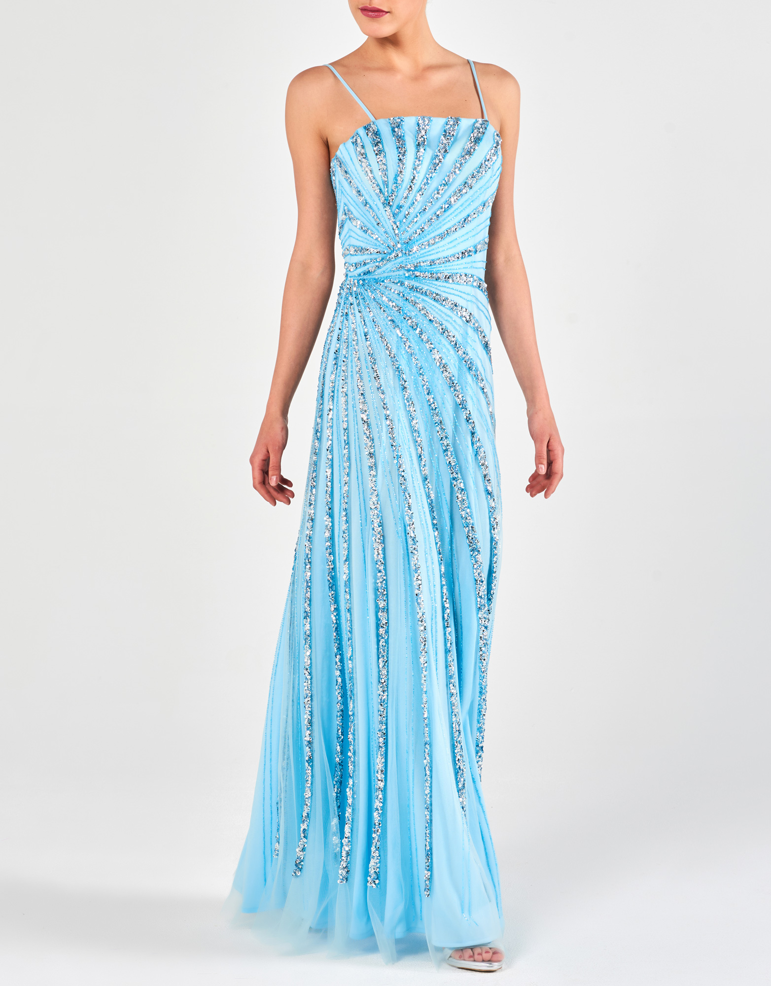 LEAH - Φόρεμα βραδινό ολοκέντητο