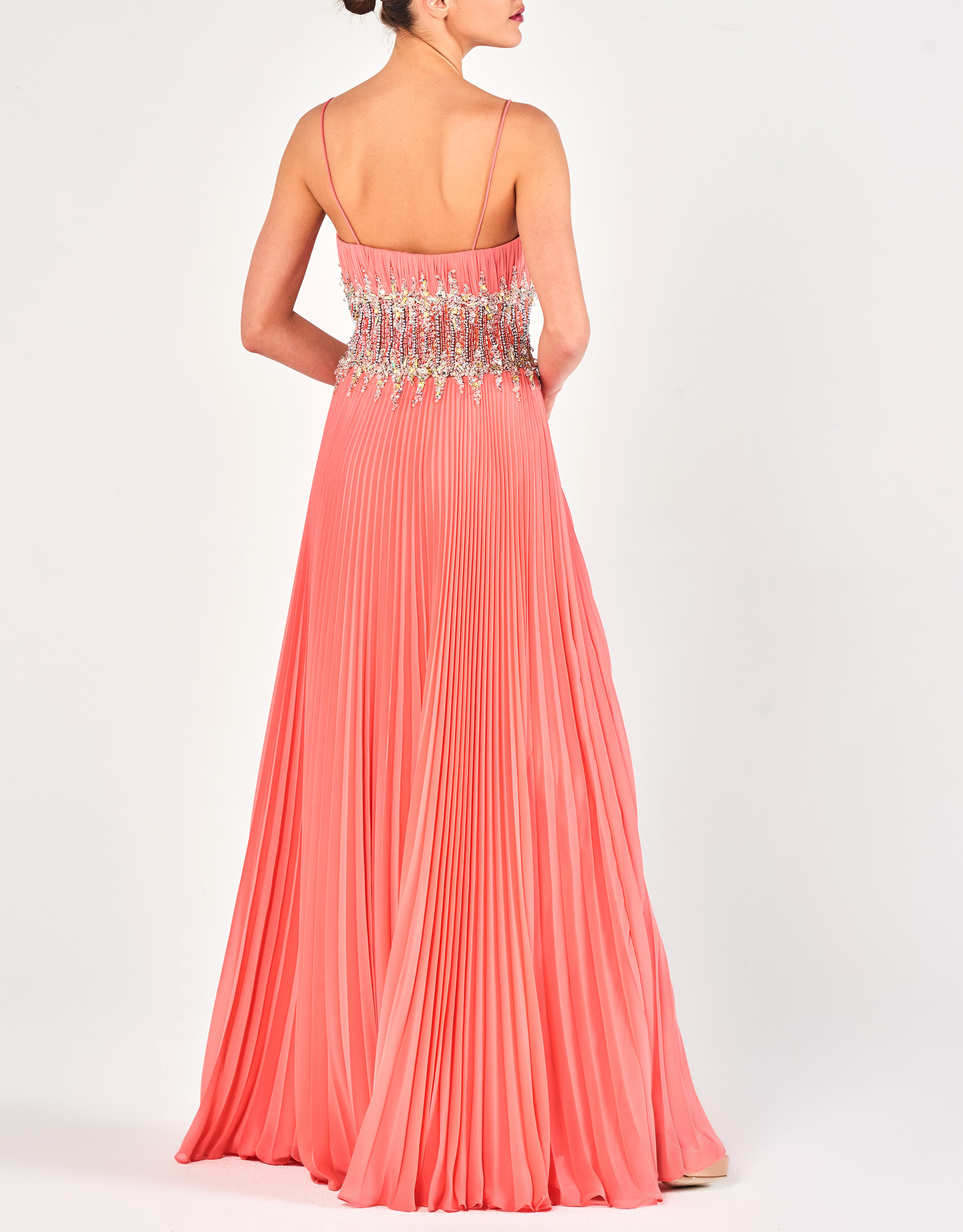 DOMINIQUE - Φόρεμα μακρυ πλισσέ βραδινό