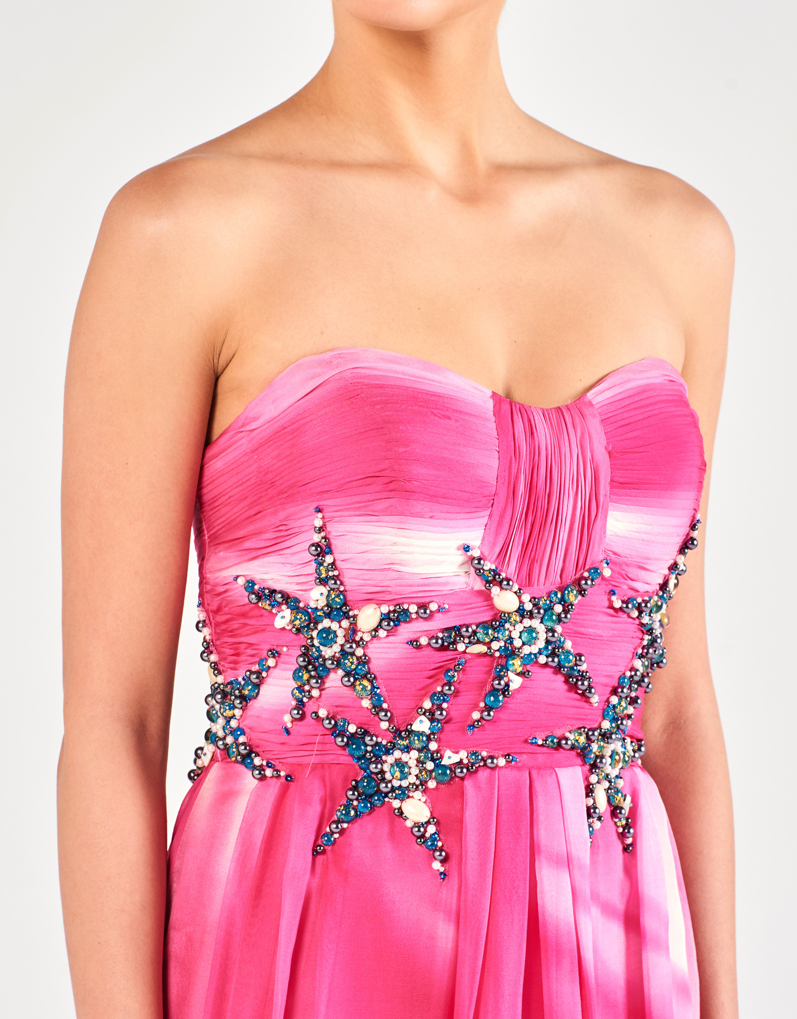 MIRIAM - Φόρεμα μακρύ εμπριμέ στράπλες