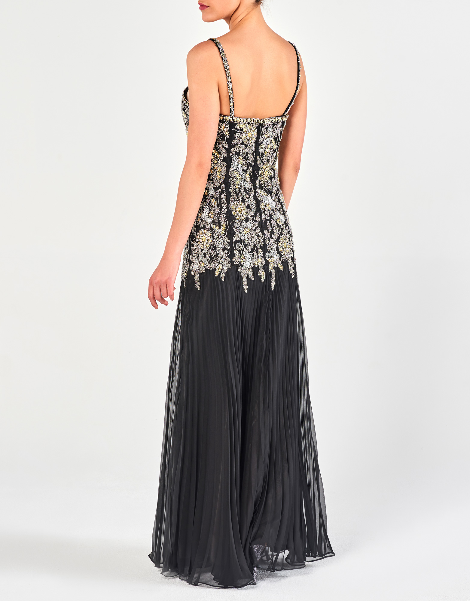 VIOLA - Φόρεμα μακρύ πλισσέ βραδινό