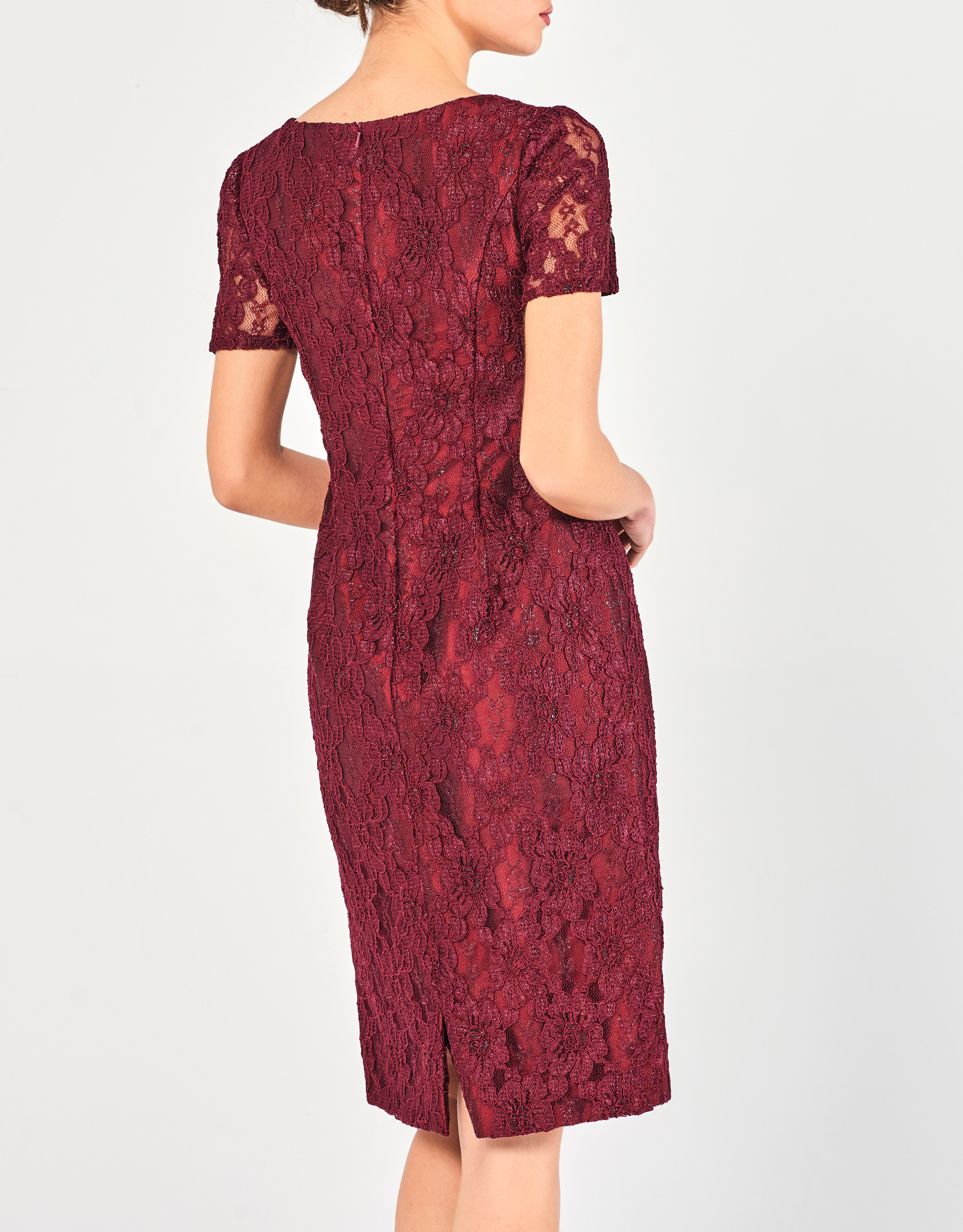 KARIN - Φόρεμα κοντό με δαντέλα και μπορλερό κλασικό