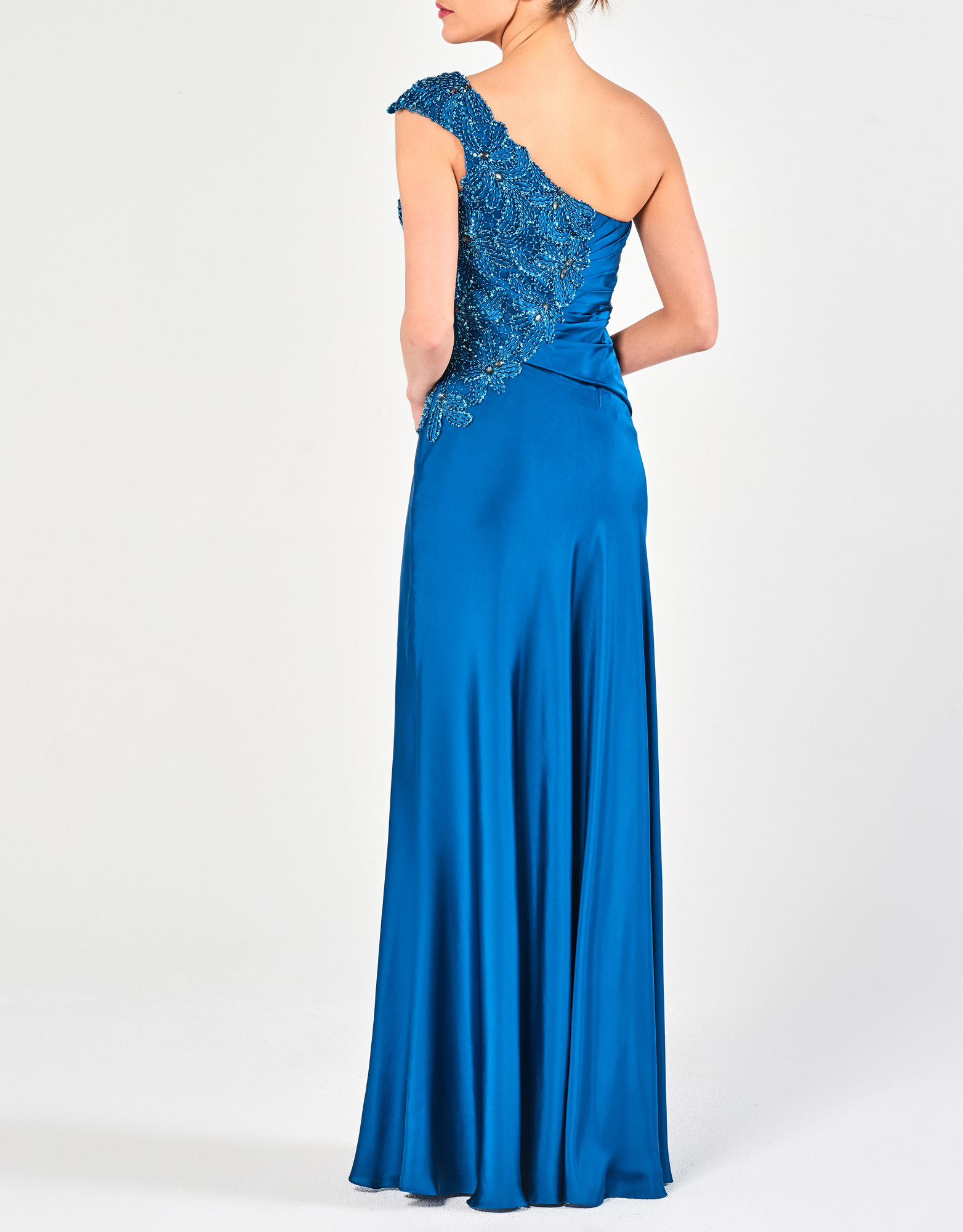 JUSTINE - Φόρεμα μακρύ βραδινό με έναν ώμο