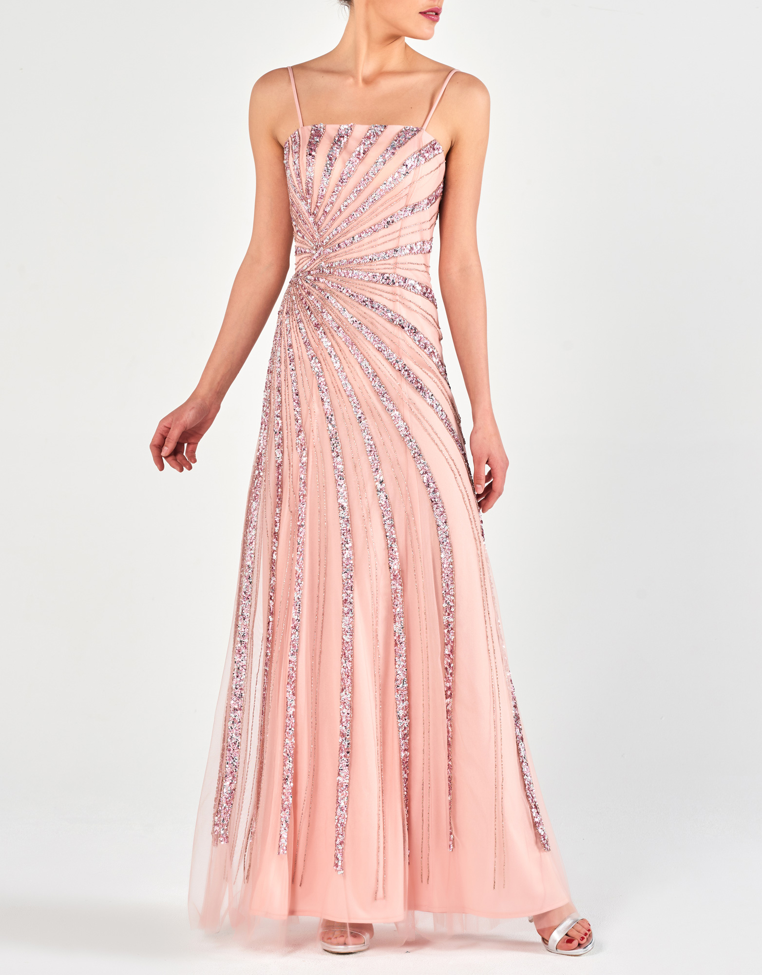 LEAH - Φόρεμα βραδινό ολοκέντητο